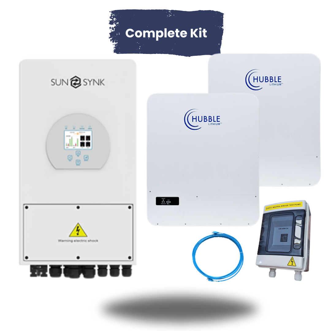 Sunsynk 8.8kW & Hubble Lithium AM-5 (5.12kWh) - Pack of 3 | Shop Solar