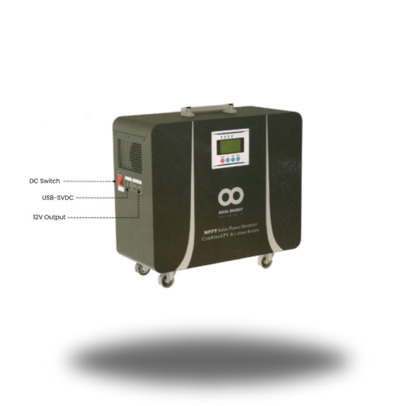 Mobile Inverter Trolley 1.5Kw 1 x 100Ah Lithium Battery 25.6V